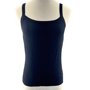 Dana Buchman Petite Black Knit Tank Top Stretch Basic Layering M